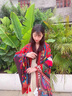 CHANEELR & KARITH圍巾女2025年新款夏季外搭防曬民族風(fēng)披肩旅游印花絲巾海邊沙灘巾 紅色 寬度：100cm長度：180cm 曬單實拍圖