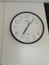 天王星（Telesonic）挂钟 客厅现代简约安静圆形石英14寸挂表 Q7703-2黑色 晒单实拍图