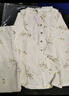 眠島2024年秋季新款睡衣女純棉紗布春秋全棉家居服大碼夏季家居服 風(fēng)車菊香草白 M (158-165cm 115斤左右) 曬單實拍圖