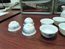 恒古（Heregur）高溫陶瓷茶杯品茗杯功夫茶具配件特小號茶鐘袖珍型茶杯 潮汕功夫茶小茶杯 特小號青花牡丹8個(gè) 曬單實(shí)拍圖