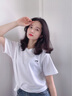 李寧短袖t恤女夏季新款寬松大碼女裝冰絲薄款圓領(lǐng)跑步運動(dòng)服 標準白(100%聚酯纖維) L /175 曬單實(shí)拍圖