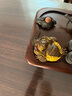 唐豐金蟾茶寵擺件精品可養變色茶桌茶盤(pán)茶臺茶具茶道茶玩茶蟲(chóng)茶擺件 大號牛角金蟾(金) 曬單實(shí)拍圖