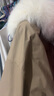三彩女裝2024冬季新款皮草派克服兔毛皮毛一體可拆卸狐貍毛領(lǐng)女 卡其色 S 155/80A 曬單實(shí)拍圖