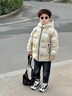 G.DUCK KIDS小黃鴨童裝男童羽絨服中長款加厚兒童外套冬季白鴨絨男寶寶面包服 杏色 90碼建議80-90cm1歲半-2歲cm 曬單實拍圖
