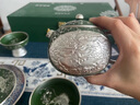 井瓷鎏銀功夫茶具整套高端茶壺茶杯送老師長(cháng)輩領(lǐng)導新婚伴手禮實(shí)用禮物 鎏銀浮雕西施壺+2個(gè)萬(wàn)佛茶杯 曬單實(shí)拍圖