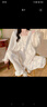 睡衣女春季空氣棉月子服V領(lǐng)開(kāi)口哺乳衣可調節秋冬加厚產(chǎn)婦家居服 套頭提花杏色6099#AB L 100-120 斤 曬單實(shí)拍圖