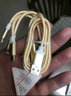 紐曼（Newmine） 蘋(píng)果/安卓/Type-C三合一手機快充數據線(xiàn)充電線(xiàn)  XS06 【蘋(píng)果/安卓/Type-c】三合一 金色1.2米 1.2米 曬單實(shí)拍圖