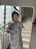 雅鹿1972羽絨服女中長(cháng)款過(guò)膝大狐貍毛領(lǐng)連帽加厚2025冬季韓版寬松外套 758冰川灰 S 推薦100斤內 曬單實(shí)拍圖