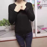 MOXTOC蠶絲德絨保暖內衣女加絨加厚自無(wú)痕發(fā)熱秋衣冬季羊毛絨打底衫套裝 女士黑色【單上衣】11B6337 L 女105-120斤 男110-130斤 曬單實(shí)拍圖