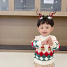 幼歌（YOUGE） 兒童復古雪尼爾束腳褲冬季抓絨褲子寶寶彈力自在休閑褲 卡其色 80 cm 曬單實(shí)拍圖