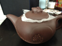 藏壺天下 宜興紫砂壺純?nèi)止なづ莶鑹卦V紫泥茶具套裝 兔生肖 470ml 曬單實拍圖