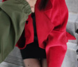 MSJ紅色雙面羊毛呢子大衣外套女100%羊毛新年結婚氣質(zhì)中長(cháng)款毛呢外套 紅色（禮盒包裝+JD送貨上門(mén)） S （推薦105-120斤） 曬單實(shí)拍圖