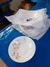 樂美雅歐珀鋼化玻璃面碗湯碗飯碗沙拉碗魚盤西餐盤餐具微波爐適用 羅曼紅-湯碗21cm 曬單實拍圖