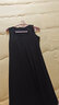 深呼吸DEEP BREATH女裝休閑U領(lǐng)無(wú)袖慵懶長(cháng)款高腰連衣裙A500327 黑 S (2) 曬單實(shí)拍圖