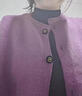 蕾橦25年新款羊絨衫女浣熊絨針織開(kāi)衫2025春秋季慵懶寬松百搭圓領(lǐng)短款 紫色 S(80-90)斤 曬單實(shí)拍圖