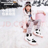 Skechers斯凱奇兒童棉鞋冬季時(shí)尚女童皮鞋短靴加絨保暖雪地靴8701648L 曬單實(shí)拍圖