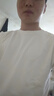 賓儲（BINCHU）長(cháng)袖t恤 男純棉厚實(shí)寬松純色白色春秋衛衣日系圓領(lǐng)打底衫 白色（德絨） 2XL 曬單實(shí)拍圖