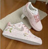 耐克（NIKE）【定制球鞋】AirForce1空軍一號禮袋立體刺繡花朵板鞋男女款粉紅 粉紅色 42.5 曬單實拍圖