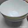 紅牡丹景德鎮(zhèn)骨瓷飯碗家用陶瓷斗笠碗釉下彩大號(hào)吃面碗簡(jiǎn)約沙拉碗泡面碗 純白6.5英寸斗笠面碗4個(gè) 曬單實(shí)拍圖