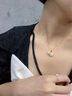 GRAMDA新中式葫蘆和田玉銀吊墜女士玉石項鏈實用首飾媽媽生日禮物送女友 葫蘆和田玉項鏈 曬單實拍圖