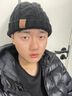 曬曬昵帽子男冬季男士冷帽保暖加絨毛線(xiàn)帽戶(hù)外防寒針織帽百搭包頭棉帽潮 黑色（毛線(xiàn)帽內里加絨） 曬單實(shí)拍圖
