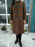皮爾卡丹女裝新款雙面羊絨大衣女中長(cháng)款格子羊毛雙面呢子媽媽 桔格 2XL (120斤-130斤) 曬單實(shí)拍圖