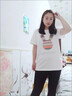 蔻蘭丹短袖t恤女2025夏季新款寬松韓版百搭學(xué)生中長(cháng)款純棉T恤上衣服女 2874白色 XL 【120-140斤】 曬單實(shí)拍圖