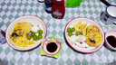 佩爾森卡通高顏值碗盤套裝家用陶瓷碗碟餐具可愛一人食飯碗盤子情侶碗筷 呆萌熊6寸面碗 2頭 曬單實(shí)拍圖