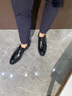 TOP GLORIAbilide內(nèi)增高男鞋時尚通勤工作皮鞋男8cm商務(wù)正裝棕色休閑鞋子男 8cm增高黑色92191 37 曬單實拍圖
