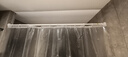 未來(lái)式浴室高檔浴簾EVA防水防霉干濕分離衛生間隔斷防水布洗澡免打孔 磨砂蠶絲(EVA-雙側磁吸) 簾:寬180X200+桿150-220 曬單實(shí)拍圖