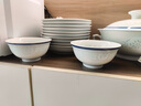 墨煜高溫釉下彩1380℃碗碟套裝家用景德鎮青花瓷玲瓏餐具套裝中式碗盤(pán) 經(jīng)典青花玲瓏【皮箱】釉下彩 68頭 曬單實(shí)拍圖