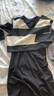 德瑪納（dme）黑色衛衣連衣裙套裝女2024秋季新款女裝寬松條紋馬甲長(cháng)裙兩件套 黑色 XL 曬單實(shí)拍圖