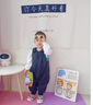 迪士尼品牌兒童羽絨褲男女童秋冬背帶棉褲嬰兒寶寶連體褲加厚保暖長褲 黑色 80cm 曬單實拍圖