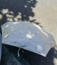 天堂 防紫外线阳伞五折 遮阳伞五折太阳伞印花黑胶防晒伞 灰蓝 实拍图
