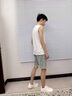 衣然呈品水洗破洞牛仔短褲男夏季新款潮流美式復古休閑毛邊運動(dòng)五分褲子男 黃泥藍 L【建議110-120斤】 曬單實(shí)拍圖