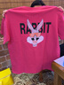 風(fēng)采兔 100%純棉國潮美式趣味卡通印花兔子短袖t恤女寬松韓版上衣ins潮 玫紅色 2XL 曬單實(shí)拍圖