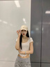 雪倫朵大頭圍棒球帽子女春秋季2025新款休閑百搭軟頂鴨舌帽防曬帽顯臉小 狐貍刺繡款【米白色55-62CM】 曬單實(shí)拍圖
