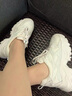 拓澀（TUOSE）白色休閑鞋女輕奢潮牌厚底增高老爹鞋新款小白鞋百搭透氣單鞋軟底舒適女鞋子 米色 37 曬單實(shí)拍圖