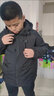 迪士尼新款男童外套新款秋冬夾棉風(fēng)衣中大童男孩春秋大衣兒童棉服上衣 黑色加厚夾棉 150 曬單實(shí)拍圖