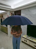 美度16骨直桿晴雨傘蓮花龍骨防風(fēng)雨傘長(zhǎng)柄傘晴雨兩用女大號(hào)半自動(dòng)傘 深藍(lán)色 曬單實(shí)拍圖