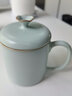 青澹 汝窯品茗杯茶杯主人杯汝瓷陶瓷手工天青色景德鎮清圓杯 清圓杯約370ml  不開(kāi)片慈字底款 曬單實(shí)拍圖