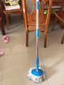 閱臣通用加強不銹鋼旋轉洗甩水拖布桶墩布好神拖手壓式甩水拖把桿 藍色加強拖把桿+塑盤(pán)+2頭 曬單實(shí)拍圖