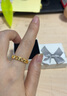 QMXD四葉草金色戒指女高端輕奢素圈時尚結(jié)婚裝飾鍍金活口指環(huán)生日禮物 戒指 曬單實(shí)拍圖