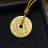 凱福珠寶古法山鬼花錢(qián)黃金吊墜實(shí)心八卦銅錢(qián)足金999收藏節(jié)日禮品送長(zhǎng)輩 直徑約21.1mm(以實(shí)際克重多退少補(bǔ)) 10g-11g 曬單實(shí)拍圖