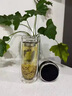 希諾（HEENOOR）抗菌玻璃杯雙層隔熱男士水杯旗船店茶杯鵝蛋泡茶杯子 紫羅蘭 230ml 曬單實(shí)拍圖