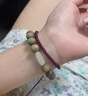 奈維斯汀石榴石手鏈女圓形水晶轉運珠手飾本命年520禮物女 3mm酒紅色石榴石【彈簧扣款】 曬單實(shí)拍圖