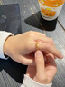 中國(guó)黃金（CHINA GOLD）黃金扭結(jié)戒指女款足金纏綿打結(jié)指環(huán)手飾情人節(jié)生日禮物送女友老婆 扭結(jié)足金戒指 約1.7g 曬單實(shí)拍圖