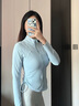 科特迪蘭品牌瑜伽服春夏運(yùn)動(dòng)上衣女抽繩緊身顯瘦立領(lǐng)長(zhǎng)袖專業(yè)跑步健身外套 卷云藍(lán)長(zhǎng)袖+湛藍(lán)色長(zhǎng)褲 M 曬單實(shí)拍圖