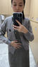 Olrain歐芮兒法式針織開衫女小外套春裝女裝愛心章仔氣質(zhì)上衣 灰色 M 曬單實(shí)拍圖