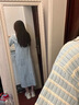舒芳蝶（shufangdie）高級(jí)感甜美上衣背帶裙女夏季學(xué)院風(fēng)清純?nèi)障禍厝岽┐钸B衣裙套裝裙 藍(lán)色上衣+牛仔連衣裙 M 曬單實(shí)拍圖